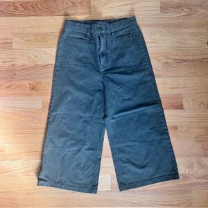 Point Sur by J. Crew Green Wide-Leg Crop Pants